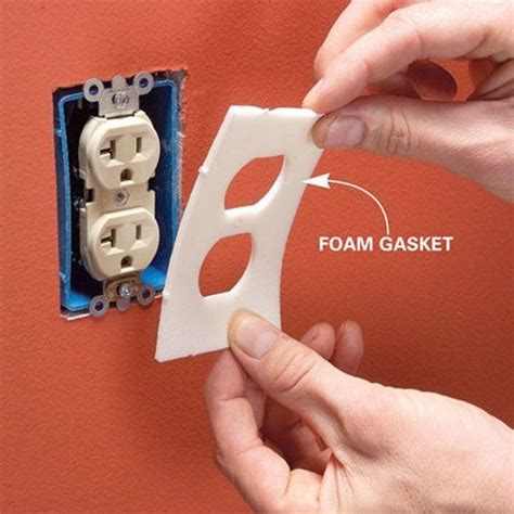 sealing around electrical boxes|electrical outlet sealing gasket.